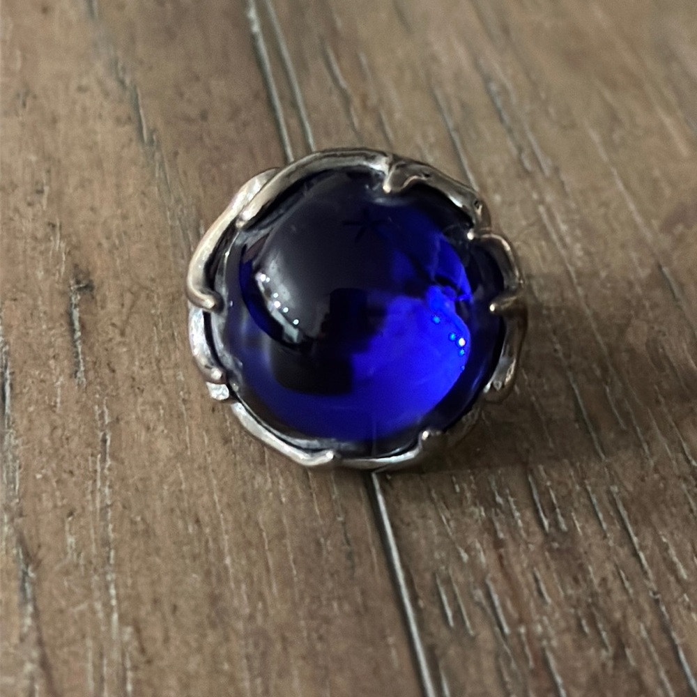 Blue Stone Large Cocktail Ring
